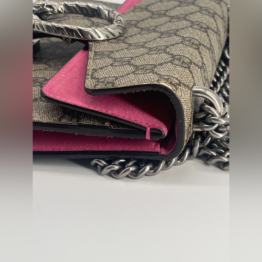 Gucci Dionysus Monogram Canvas Pink Shoulder Bag - Picture 7 of 9